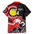 Custom AFL Swans NAIDOC Week Family Matching Mermaid Dress and Hawaiian Shirt Keep The Fire Burning Indigenous Art