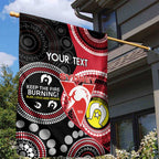 Custom AFL Swans NAIDOC Week Garden Flag Keep The Fire Burning Indigenous Art