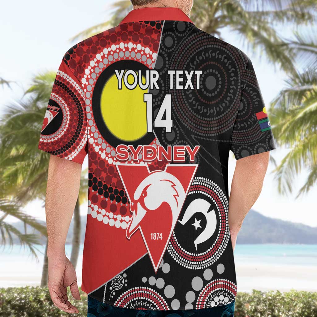 Custom AFL Swans NAIDOC Week Hawaiian Shirt Keep The Fire Burning Indigenous Art