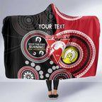 Custom AFL Swans NAIDOC Week Hooded Blanket Keep The Fire Burning Indigenous Art