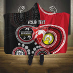 Custom AFL Swans NAIDOC Week Hooded Blanket Keep The Fire Burning Indigenous Art