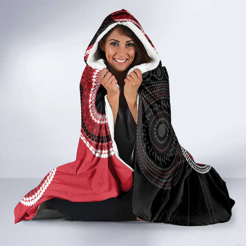 Custom AFL Swans NAIDOC Week Hooded Blanket Keep The Fire Burning Indigenous Art