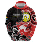 Custom AFL Swans NAIDOC Week Hoodie Keep The Fire Burning Indigenous Art