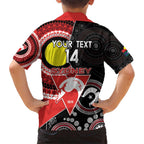 Custom AFL Swans NAIDOC Week Kid Hawaiian Shirt Keep The Fire Burning Indigenous Art
