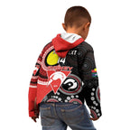Custom AFL Swans NAIDOC Week Kid Hoodie Keep The Fire Burning Indigenous Art