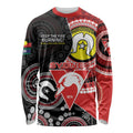 Custom AFL Swans NAIDOC Week Long Sleeve Shirt Keep The Fire Burning Indigenous Art