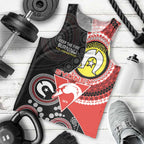 Custom AFL Swans NAIDOC Week Men Tank Top Keep The Fire Burning Indigenous Art