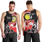 Custom AFL Swans NAIDOC Week Men Tank Top Keep The Fire Burning Indigenous Art