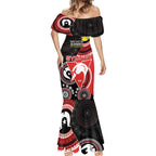 Custom AFL Swans NAIDOC Week Mermaid Dress Keep The Fire Burning Indigenous Art
