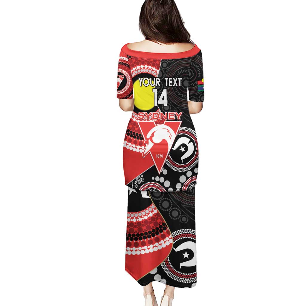 Custom AFL Swans NAIDOC Week Puletasi Keep The Fire Burning Indigenous Art