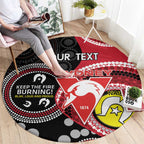 Custom AFL Swans NAIDOC Week Round Carpet Keep The Fire Burning Indigenous Art