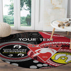 Custom AFL Swans NAIDOC Week Round Carpet Keep The Fire Burning Indigenous Art