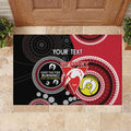 Custom AFL Swans NAIDOC Week Rubber Doormat Keep The Fire Burning Indigenous Art