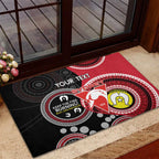 Custom AFL Swans NAIDOC Week Rubber Doormat Keep The Fire Burning Indigenous Art