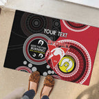 Custom AFL Swans NAIDOC Week Rubber Doormat Keep The Fire Burning Indigenous Art