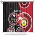 Custom AFL Swans NAIDOC Week Shower Curtain Keep The Fire Burning Indigenous Art
