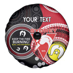 Custom AFL Swans NAIDOC Week Spare Tire Cover Keep The Fire Burning Indigenous Art