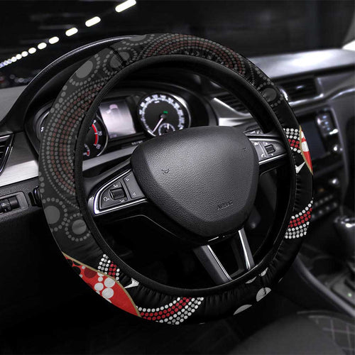 AFL Swans NAIDOC Week Steering Wheel Cover Keep The Fire Burning Indigenous Art