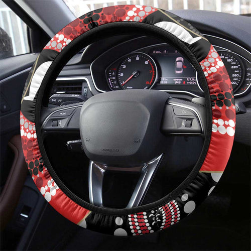 AFL Swans NAIDOC Week Steering Wheel Cover Keep The Fire Burning Indigenous Art