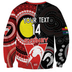 Custom AFL Swans NAIDOC Week Sweatshirt Keep The Fire Burning Indigenous Art
