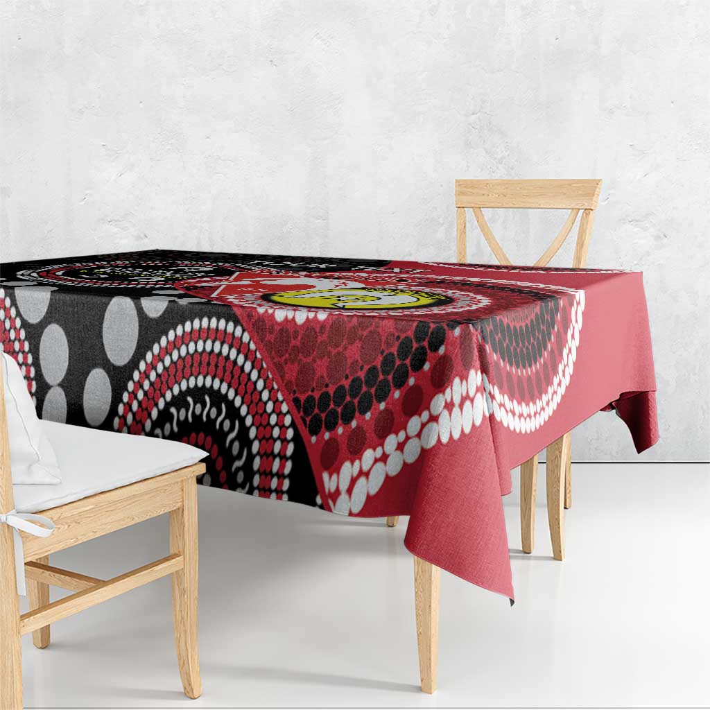 Custom AFL Swans NAIDOC Week Tablecloth Keep The Fire Burning Indigenous Art