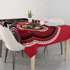 Custom AFL Swans NAIDOC Week Tablecloth Keep The Fire Burning Indigenous Art