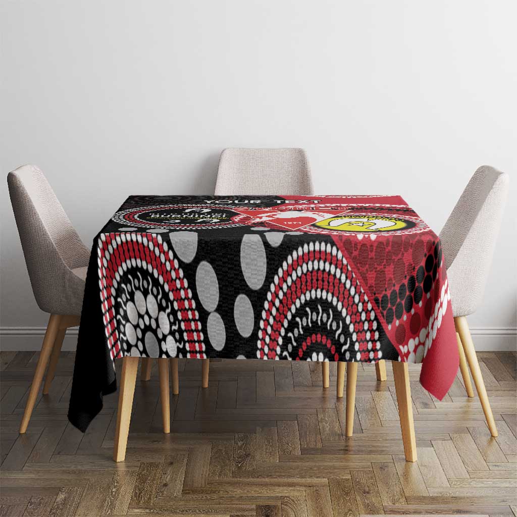Custom AFL Swans NAIDOC Week Tablecloth Keep The Fire Burning Indigenous Art