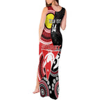 Custom AFL Swans NAIDOC Week Tank Maxi Dress Keep The Fire Burning Indigenous Art
