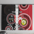 Custom AFL Swans NAIDOC Week Window Curtain Keep The Fire Burning Indigenous Art