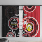 Custom AFL Swans NAIDOC Week Window Curtain Keep The Fire Burning Indigenous Art