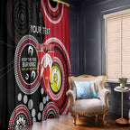 Custom AFL Swans NAIDOC Week Window Curtain Keep The Fire Burning Indigenous Art