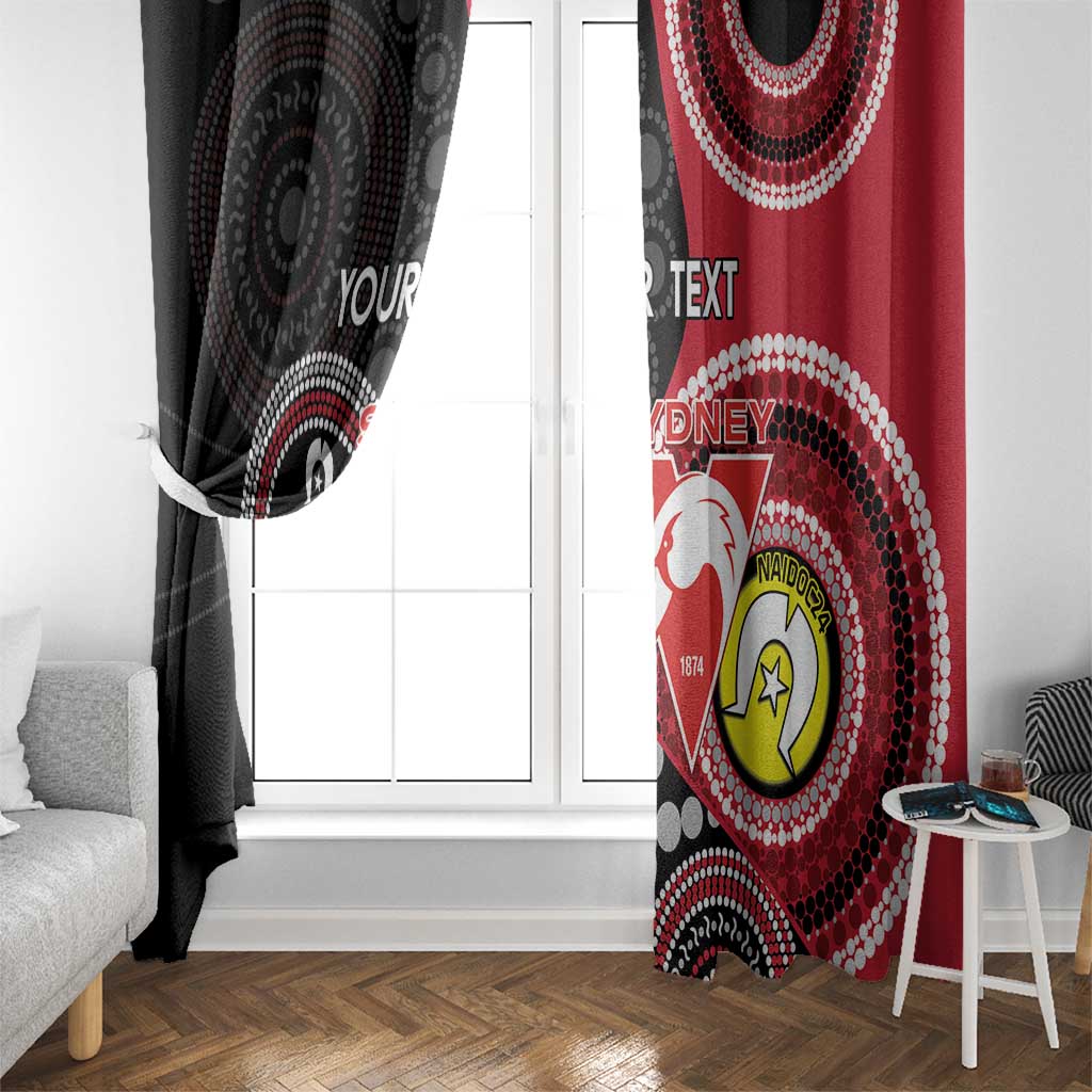 Custom AFL Swans NAIDOC Week Window Curtain Keep The Fire Burning Indigenous Art