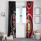 Custom AFL Swans NAIDOC Week Window Curtain Keep The Fire Burning Indigenous Art