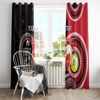 Custom AFL Swans NAIDOC Week Window Curtain Keep The Fire Burning Indigenous Art