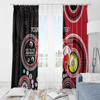 Custom AFL Swans NAIDOC Week Window Curtain Keep The Fire Burning Indigenous Art