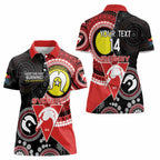 Custom AFL Swans NAIDOC Week Women Polo Shirt Keep The Fire Burning Indigenous Art