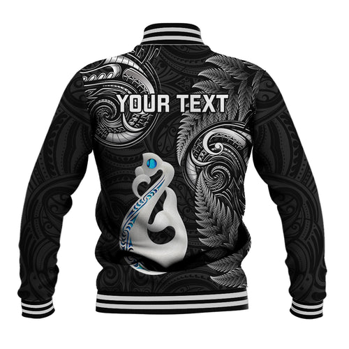 personalised-new-zealand-baseball-jacket-aotearoa-silver-fern-with-manaia-maori-unique-black