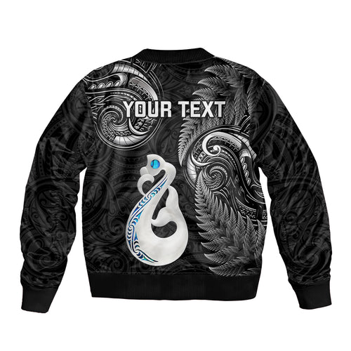 personalised-new-zealand-bomber-jacket-aotearoa-silver-fern-with-manaia-maori-unique-black
