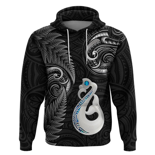 personalised-new-zealand-hoodie-aotearoa-silver-fern-with-manaia-maori-unique-black