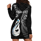 personalised-new-zealand-hoodie-dress-aotearoa-silver-fern-with-manaia-maori-unique-black
