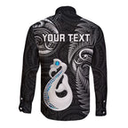 personalised-new-zealand-long-sleeve-button-shirt-aotearoa-silver-fern-with-manaia-maori-unique-black