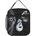 New Zealand Lunch Bag Aotearoa Silver Fern With Manaia Maori Unique Black