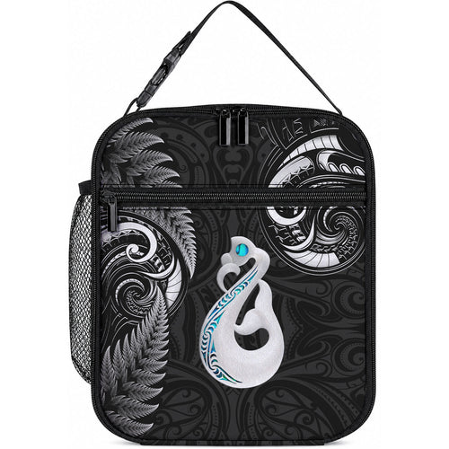 New Zealand Lunch Bag Aotearoa Silver Fern With Manaia Maori Unique Black