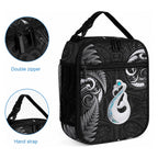 New Zealand Lunch Bag Aotearoa Silver Fern With Manaia Maori Unique Black