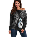 personalised-new-zealand-off-shoulder-sweater-aotearoa-silver-fern-with-manaia-maori-unique-black