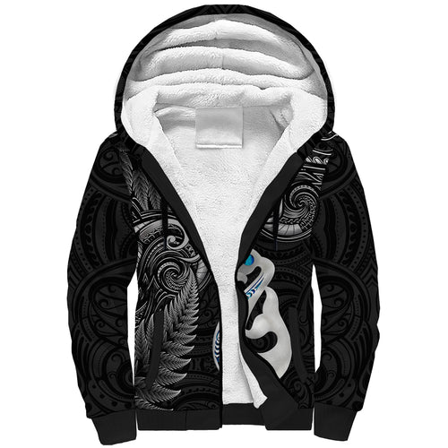 personalised-new-zealand-sherpa-hoodie-aotearoa-silver-fern-with-manaia-maori-unique-black