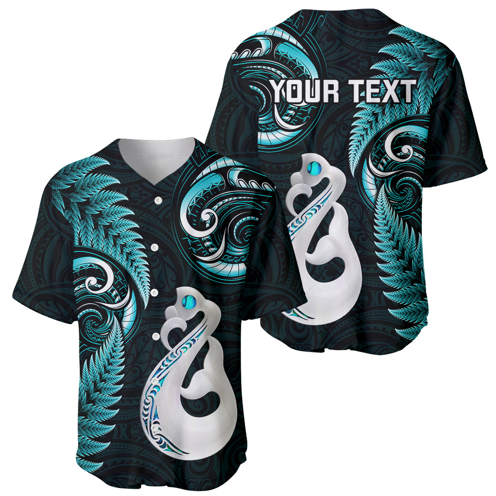 personalised-new-zealand-baseball-jersey-aotearoa-silver-fern-with-manaia-maori-unique-turquoise