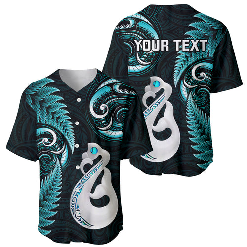 personalised-new-zealand-baseball-jersey-aotearoa-silver-fern-with-manaia-maori-unique-turquoise