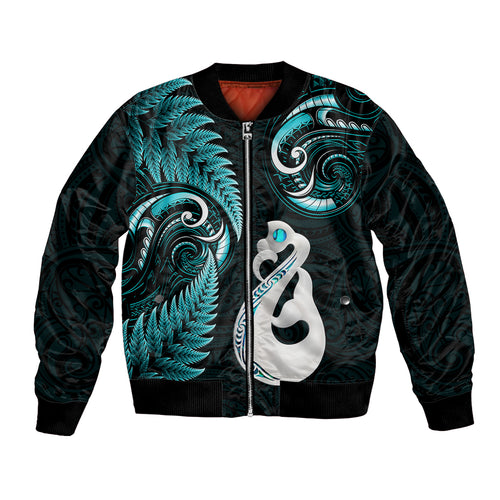 personalised-new-zealand-bomber-jacket-aotearoa-silver-fern-with-manaia-maori-unique-turquoise