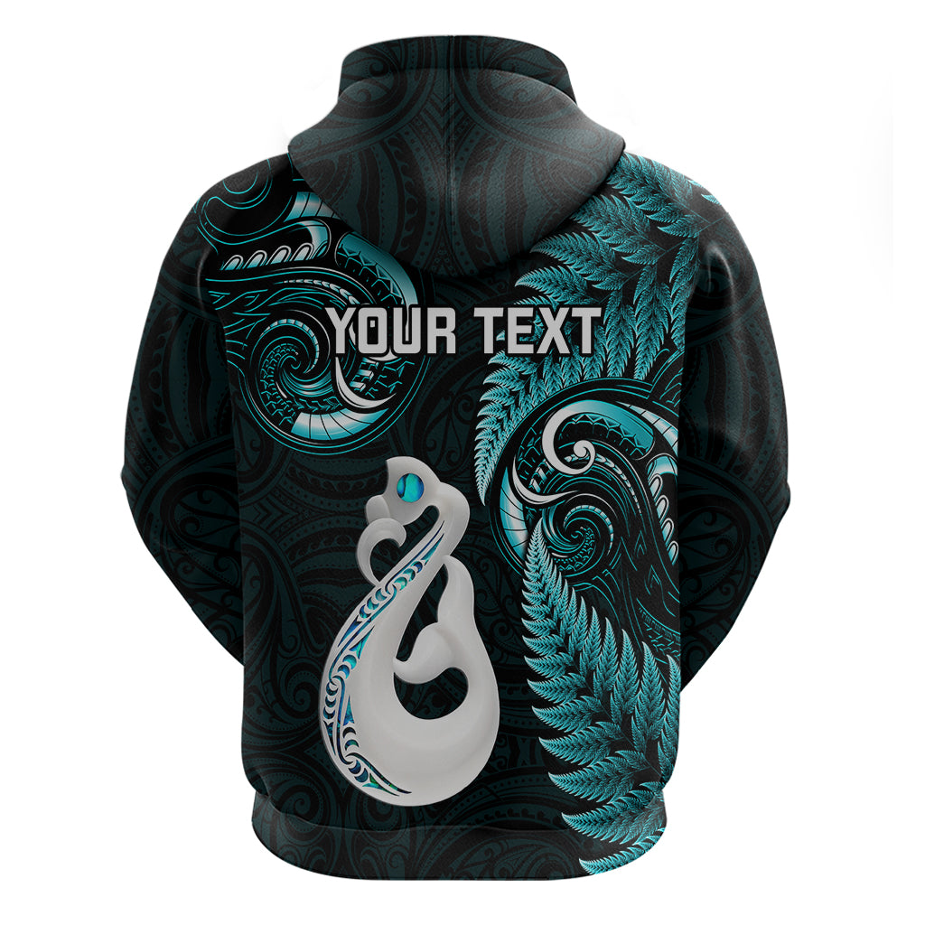 personalised-new-zealand-hoodie-aotearoa-silver-fern-with-manaia-maori-unique-turquoise